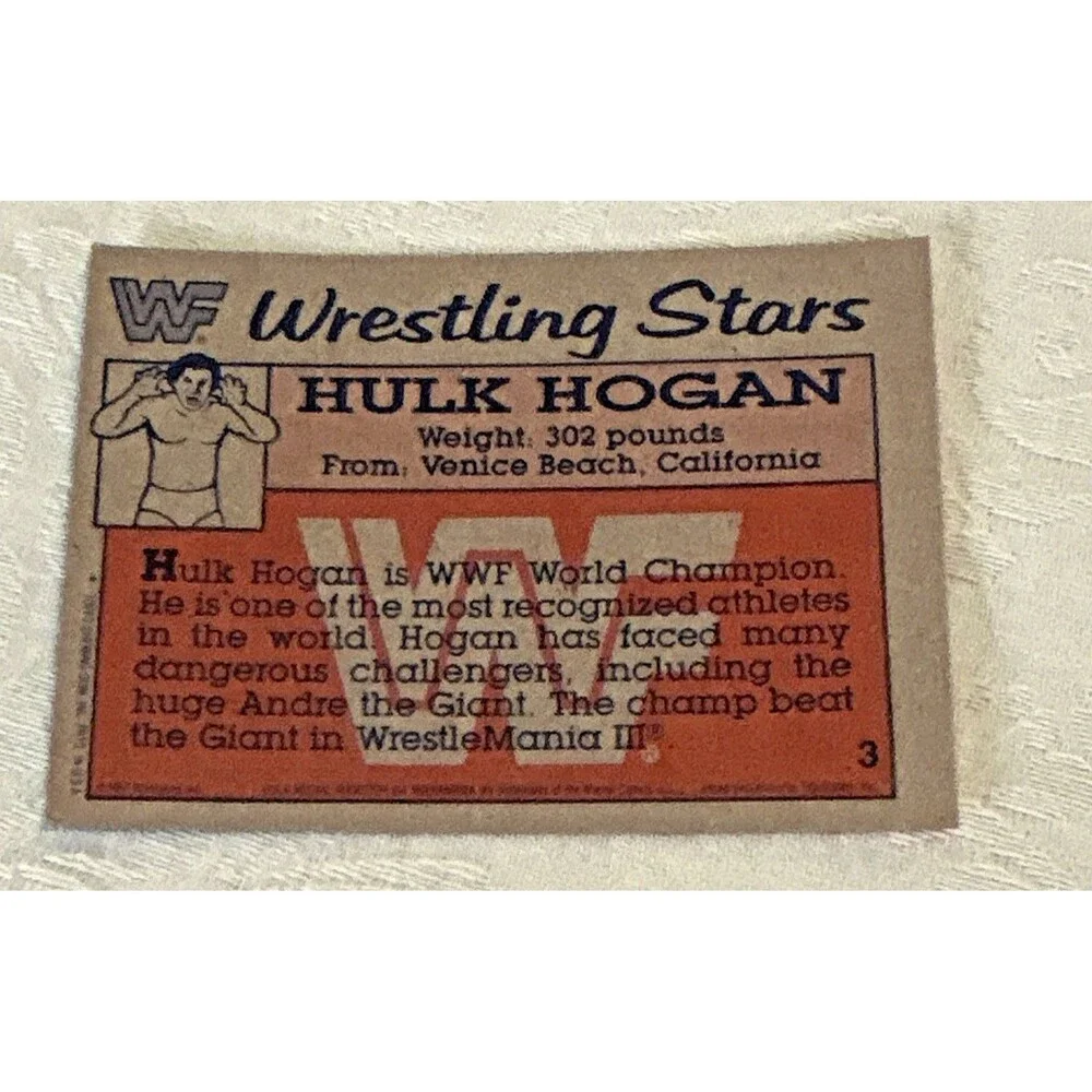 Vintage 1987 Topps WWF Wrestling Card Lot - 36 Cards incl. Bret Hart Rookie #1